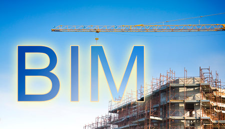 Building Information Modeling (BIM), a new way of architecture designing - concept image with a...