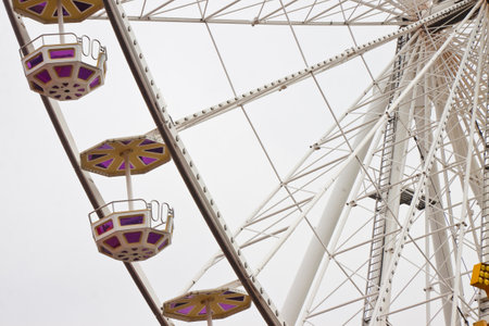 New Ferris Wheel in Vienna on white background