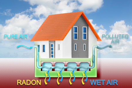 The danger of radon gas in our homes - How to create a crawl space to evacuate the radon gasの写真素材