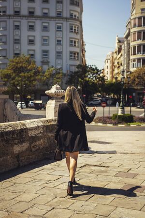 Adult business woman walkingの写真素材