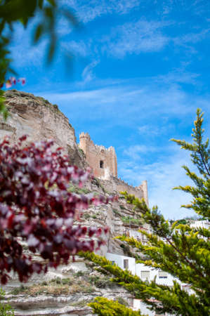 old castle on top of the mountainのeditorial素材
