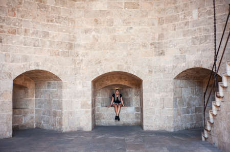 Adult woman in a castleのeditorial素材