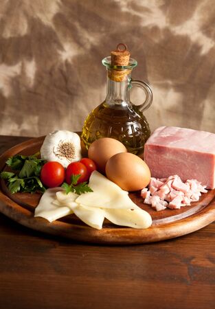 Ingredients for omeletteの写真素材