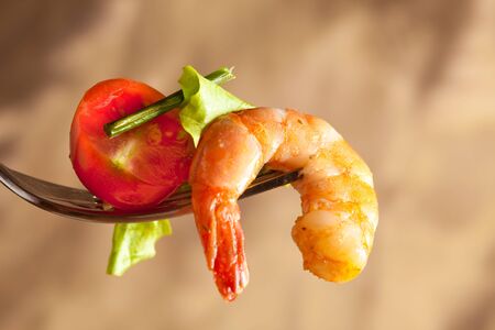 prawns saladの写真素材
