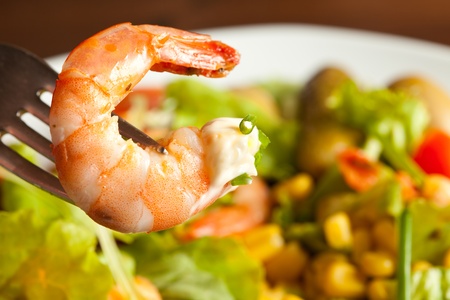 prawns saladの写真素材