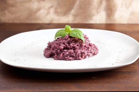risotto with red wineの写真素材