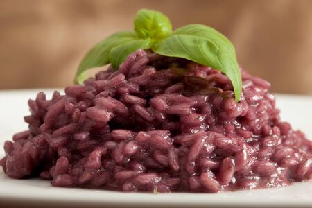 risotto with red wineの写真素材