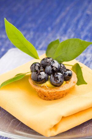 photo of delicious pastries with blueberriesの写真素材