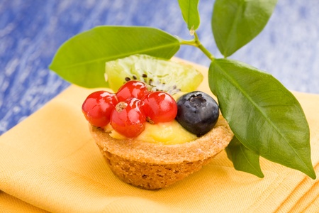 pastries with currants and blueberriesの写真素材