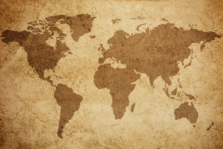 Ancient world map texture background の写真素材