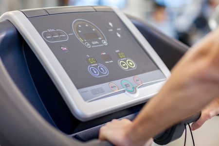 Photo of interface of treadmillの写真素材