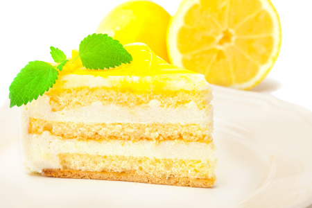 photo of lemon cream cake