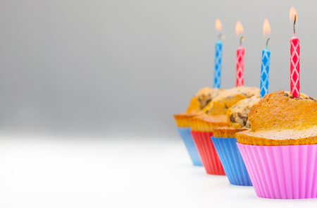 Photo of birthday cupcakesの写真素材