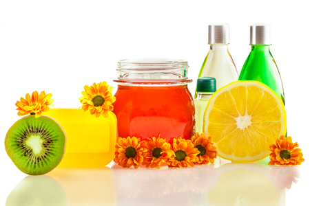 Photo of spa products and ingredientsの写真素材