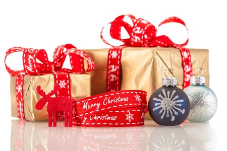 Photo of christmas presents and decorationsの写真素材