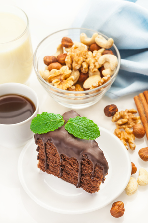 Photo of piece of chocolate cakeの写真素材