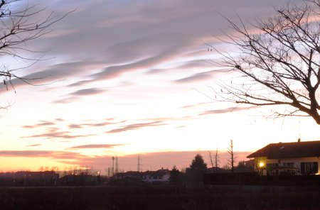 The darkening of the countrysideの写真素材