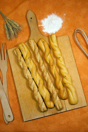 typical Italian bread baked organic farming