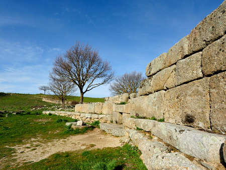 Giants  Tombs of Madau  The necropolis of Madau is located near the Nuraghe complex known as the Gremanu, a necropolis nuragica which is the plateau of Pratobello  Barbagia Ollolai in the middle of the valley of the riu Madauの写真素材