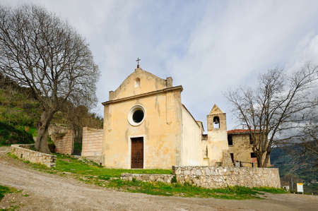 Osini old in the past, what is now a true ghost town, it was a center of 1,500 inhabitants  Even Osini Vecchio, as well as Gairo, was abandoned after the terrible flood of 1951 の写真素材