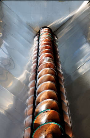 Steel equipment for the processing of the grapes.の写真素材