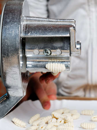 Homemade dumplings with flour made from durum wheat semolina.の写真素材