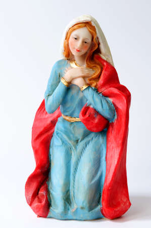 Individual elements of the Catholic Christian crib isolated on white background.の写真素材