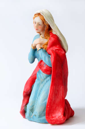 Individual elements of the Catholic Christian crib isolated on white background.の写真素材