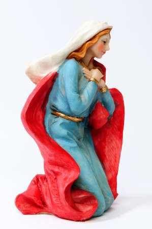 Individual elements of the Catholic Christian crib isolated on white background.の写真素材