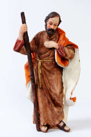 Individual elements of the Catholic Christian crib isolated on white background.の写真素材