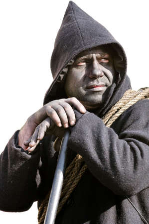 Orani, Sardinia - March 6, 2011: Parade of traditional masks of Sardinia at the Carnival of 6 March 2011 in Orani, Sardinia.のeditorial素材