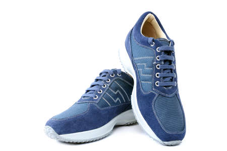 Sports shoes for adult man photographed on white background.の写真素材