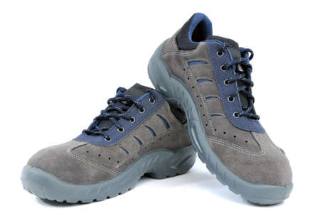 Protective work shoes for heavy work at the construction siteの写真素材