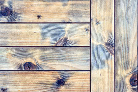 Texture of the boards of an old wooden table in antique colors. Vintage rustic wooden background.の写真素材