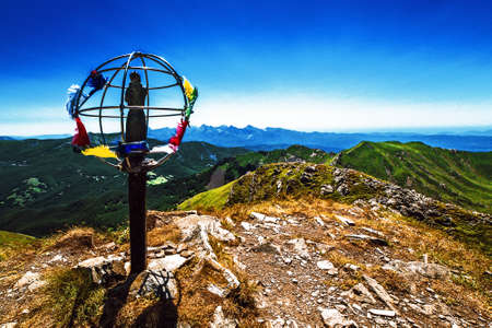 Alp Succiso ridge peak panorama, Emilian Apennines, Reggio Emilia, Italyの写真素材