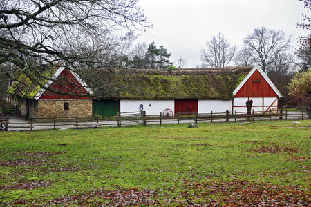 Traditional Swedish house, Skansen open air museum. Stockholm, Sweden