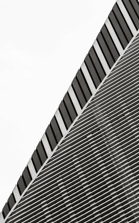 Detail of a building, in Black and White; Singaporeの写真素材