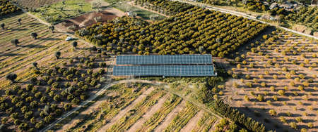 renewable solar energy for agricultureの写真素材