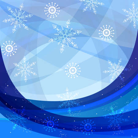 winter blue backgroundのイラスト素材