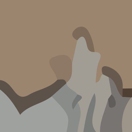 Aesthetic brown abstract background. Various shapes and unique composition. Suitable for poster and bannerのイラスト素材