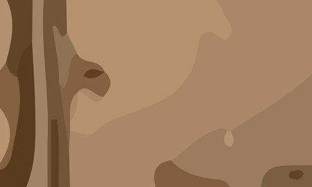 Aesthetic abstract art with a combination of shapes and brown colors. Suitable for background and posterのイラスト素材