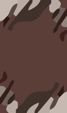 Aesthetic abstract art with a combination of shapes and brown colors. Suitable for background and...