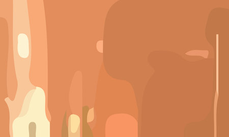 Aesthetic abstract art with a combination of shapes and brown colors. Suitable for background and posterのイラスト素材