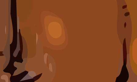 Aesthetic abstract art with a combination of shapes and brown colors. Suitable for background and posterのイラスト素材