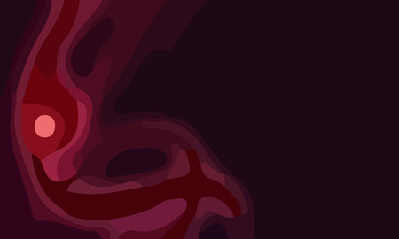 Aesthetic abstract art with a combination of shapes and red colors. Suitable for background and posterのイラスト素材