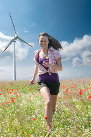 Girl and energyの写真素材