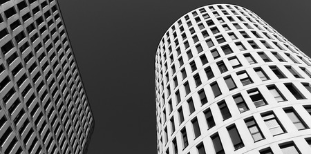 Urban geometry, buildings at Navia, Vigo (Spain)の写真素材