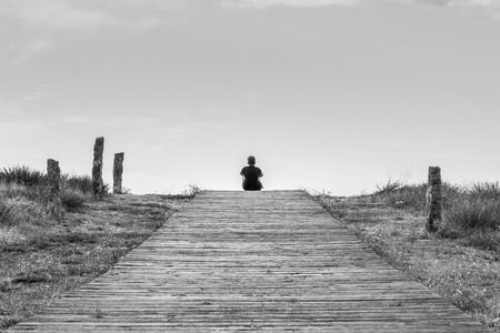 Sit, think, dreamの写真素材