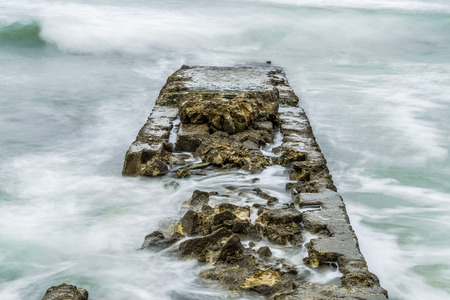 Pier drowningの写真素材