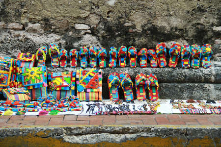 Colorful hand crafted souvenirsの写真素材